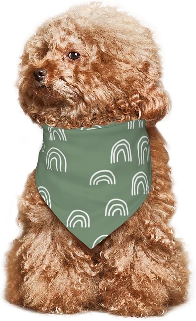Sage Green Dog Bandana,Adjustable Triangle Bibs Dogs Scarf,Puppy Neckerchief Dog Cat Bib for Spring Summer (Light Green)