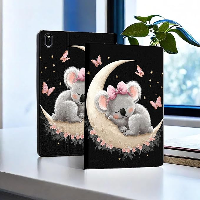 for Samsung Galaxy Tab A8 10.5 Inch 2022 Model X200/X205/X207 Tablet Case,Auto Wake/Sleep,Adjustable Stand Protective Cover - Wolf Northern Lights