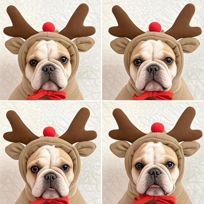 Pet Clothing Dog Transformation Reindeer Shaped Hoodie L | Autumn and Winter Warm Small Large Dog Method Dou Cat Clothes For French Bulldog Chihuahua Pug Boston Terrier Dachshund
