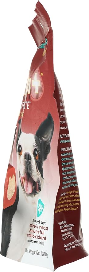 Ark Naturals Protection Plus Brushless Toothpaste for Small Breeds, 12 oz Bag, Dog Dental Chew with Toothpaste Center, Prevent Plaque & Tartar, Freshen Breath