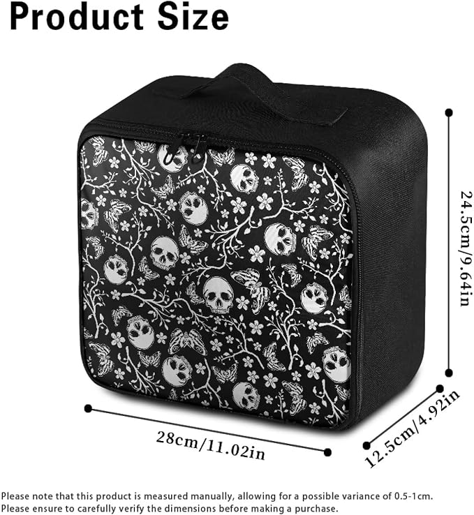 Rnyleeg First Aid Kit for Home Skull Print Empty First Aid Bag Portable Medical Kits for Outdoor, Boat, Camping, Hiking