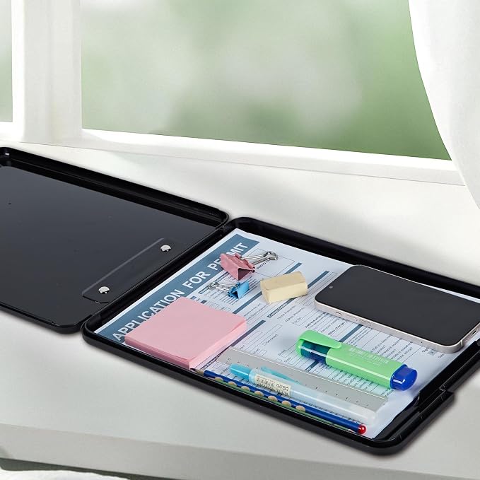 Heavy Duty Storage Clipboard, Slim Nursing Clipboard with Internal Pen Case, Portable File Organizer Case for A4 Letter Size Paper Office Medical Professionals, Green Clothes Rabbit