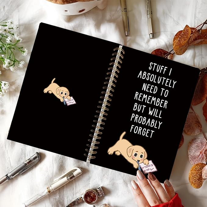 LIANGW Funny Labrador Retriever Puppy Gifts Spiral Notebook Journal | Labrador Retriever Gifts Journal for Writing,Pet Dog Mom Owner Lovers Gift,Dog School Office Stuff Supplies,5.5x8.3 Inch