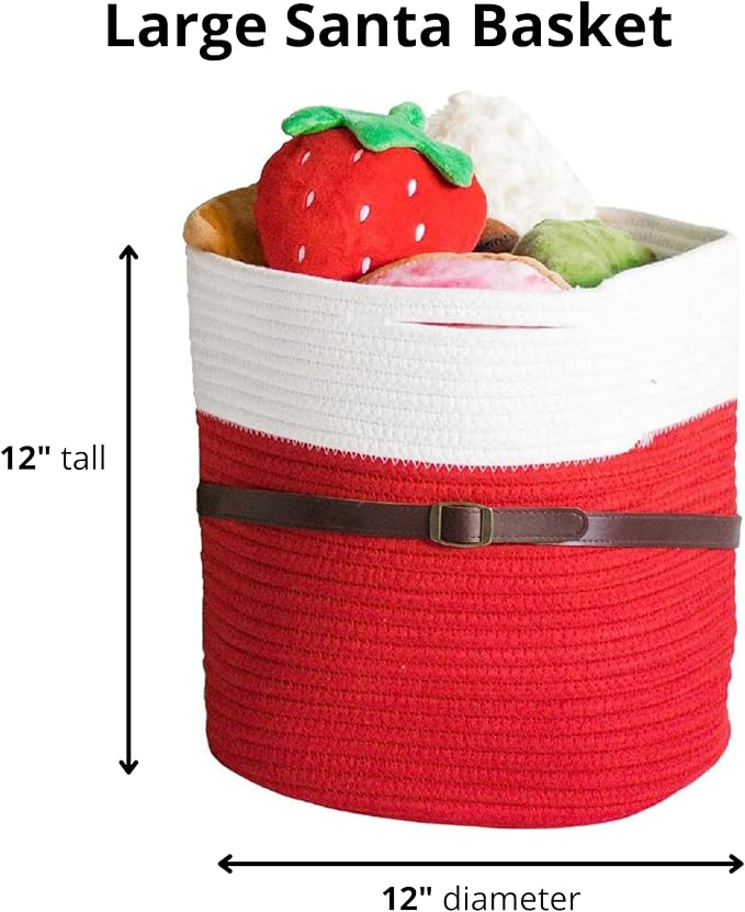 Midlee Santa Rope Basket (Large)