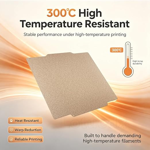 for Flashforge Creator 5/5 Pro Build Plate Dual-Texture PEI,Double-Sided Spring Steel Heated Bed,Flexible Magnetic Plate with Strong Adhesion & Easy Removal for Flashforge 3D Printer Accessories