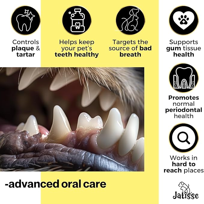 Enzymatic Pet Toothpaste | Dog Tooth Brushing Kit | Cat & Dog Dental Care | Controls Plaque, Tartar, & Bad Breath 3.38 fl.oz