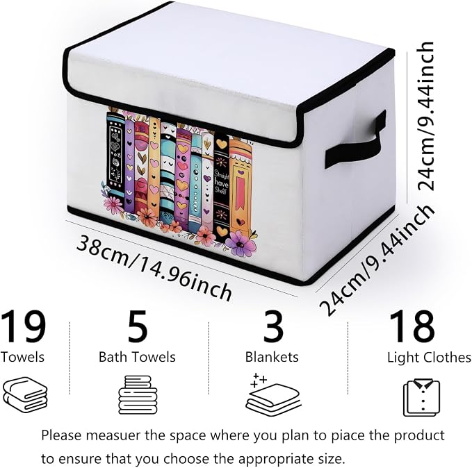 Stackable Clothes Storage Bins with Lids 3 Pack | Closet Organizers, Fabric Box, For Blanket Clothes, Under Bed Storage Containers