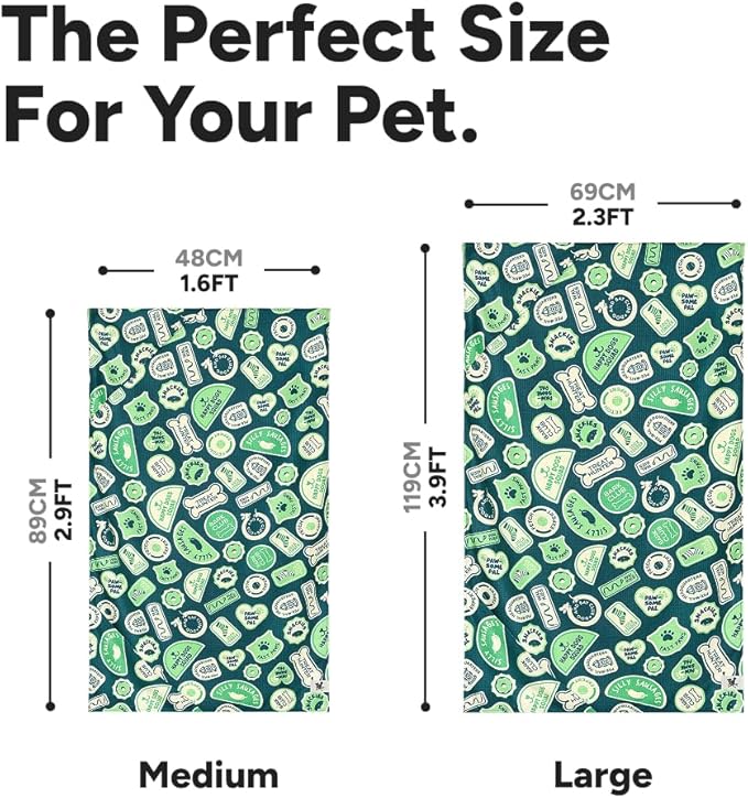 Dock & Bay Pet Towel - Super Absorbent & Quick Drying Dog Towels with Bag - 100% Recycled - Dog & Bay Club, Large (120x70cm, 47x27)