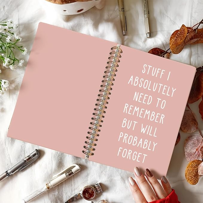 Funny Notebooks Journal, Sarcastic Notebooks for Work | Funny Office Gifts for Coworkers, Funny Notebooks for Work, Office Humor Gifts, Spiral Notebook 5.5x8.3 In(pink)