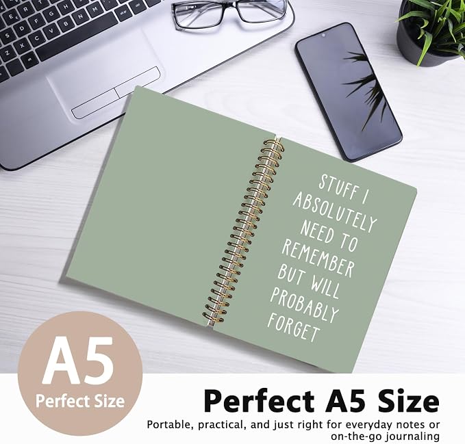 Funny Notebooks Journal, Sarcastic Notebooks for Work | Funny Office Gifts for Coworkers, Funny Notebooks for Work, Office Humor Gifts, Spiral Notebook 5.5x8.3 Inch(green)