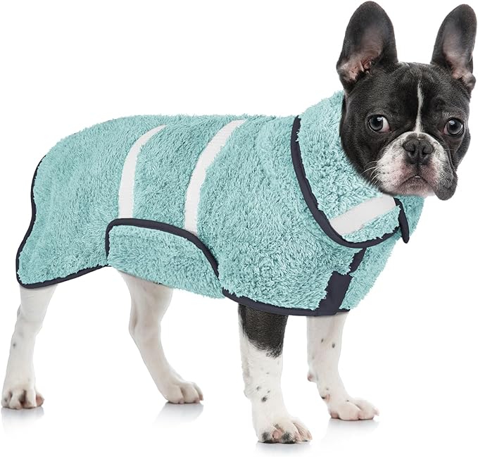 Dog Bathrobe Super Absorbent Dog Towels Large Quick Drying Robes for After Bath Soft Adjustable Warm Keeping Dogs Towel(S-XXL)