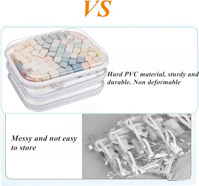 4 pcs Clear Hard Shell Zipper Case, White | Water-Resistant, Travel Makeup Bag, Diaper Bag Organizer Pouches, Clear Toiletry Bags
