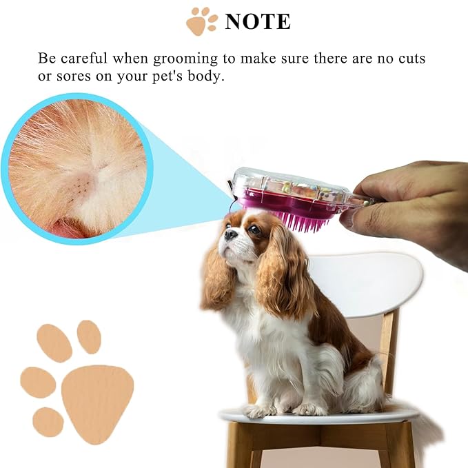 Soft Dog Brush for Small Dogs | Gentle Puppy Brush for Yorkies, Shih Tzus, Maltipoos & Maltese | Pet Hair Removal Brush with Soft Bristles | Dog Brush for Shedding (Blue Pineapple）