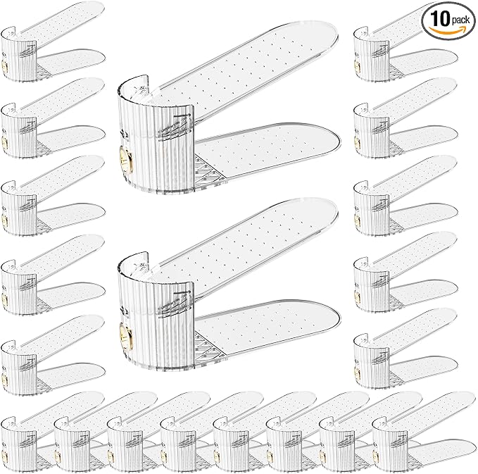 Adjustable Shoe Slot Organizer for Closet Space Saver(20-Pack)