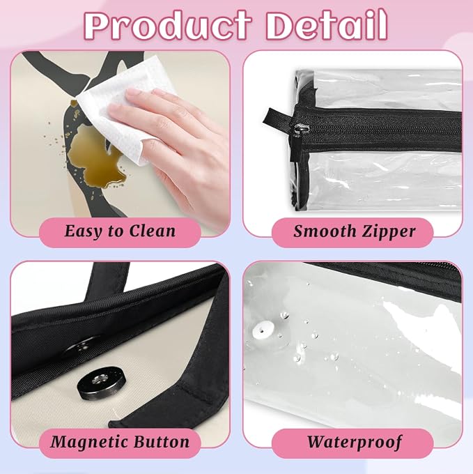 Ballerina Makeup Bag for Women Hanging Roll-Up Travel Organizer Toiletry Kit with 4 Removable Compartments, Dance Ballet