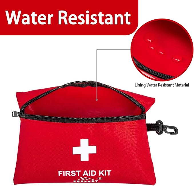 2Pack 152 Piece Small First Aid Kit, Travel Size First Aid Kit TSA Approved, Mini Forst aid kit for Home, Car, Travel, Camping, Truck, Sports, Office, Hiking Med Kit for Backpack