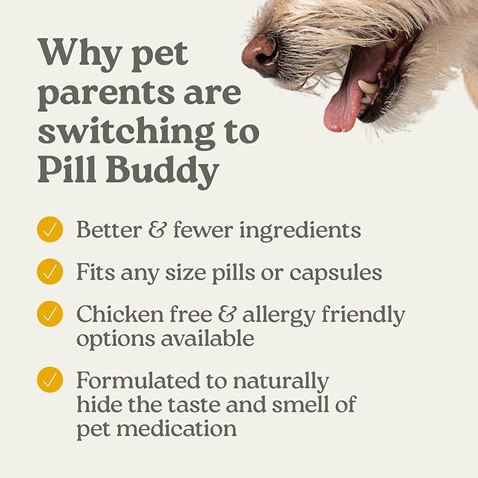 Presidio Earthly Pill Buddy Naturals - PB & Banana Recipe Pill Hiding Treats for Dogs - Make A Perfect Pill Concealing Pocket Or Pouch for Any Size Medication - 30 Servings