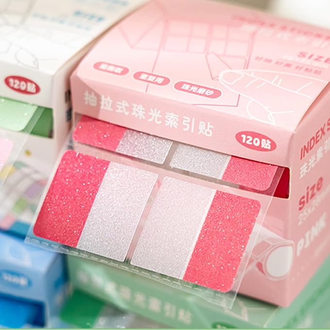 120Count Clear Colorful Page Label Markers Adhesive Notes Writable PET Label for Marking Labeling File Organizers
