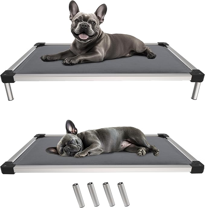 FXW TitanNest Padded Chew-Proof Elevated Dog Bed for Extra-Small Dogs | Easy to Clean, Pre-assembly Raised Cot, Indoor/Outdoor/Camping, 30 x 22 x 4.5in