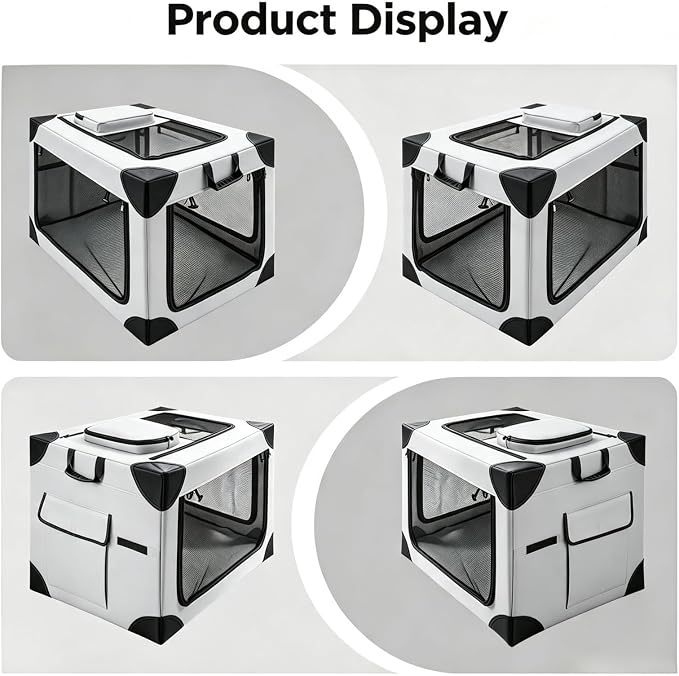Portable Soft Large Dog Crate Collapsible Pet Travel Kennel L(36"x25"x25")