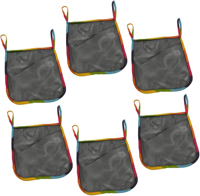 LIOOBO 6pcs Universal Baby Stroller Organizer Bag Detachable Storage Pockets Waterproof Hanging Storage for Diapers Toys and Baby Essentials Compatible Most Strollers