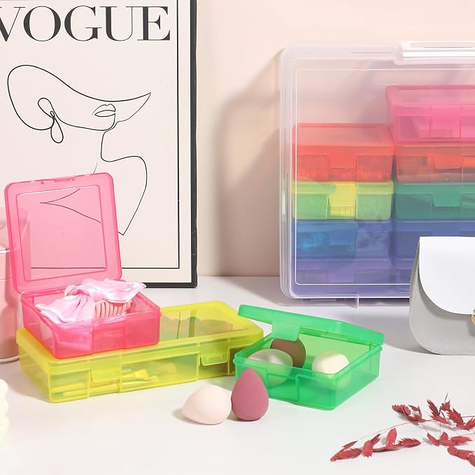 Plastic Storage Box Arts & Crafts Storage Boxes Organizers with Storage Box | Multifunctional Design,,Stackable,See Through,Versatile Organization,Space-Saving,Durable,Dust Protection