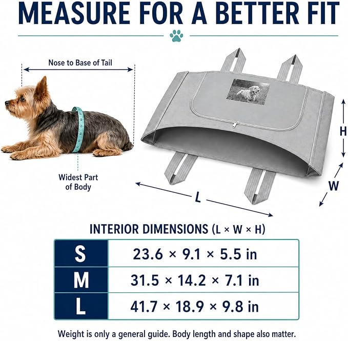 Pet Burial Bag Dogs, Cats, Medium Pets 20-40lb - Pet Casket Box(Gray, M) | Pet Caskets or Burial Boxes Alternative, Eco-Conscious Pet Body Bag with Handle & Custom Memorial Surface, Leakproof