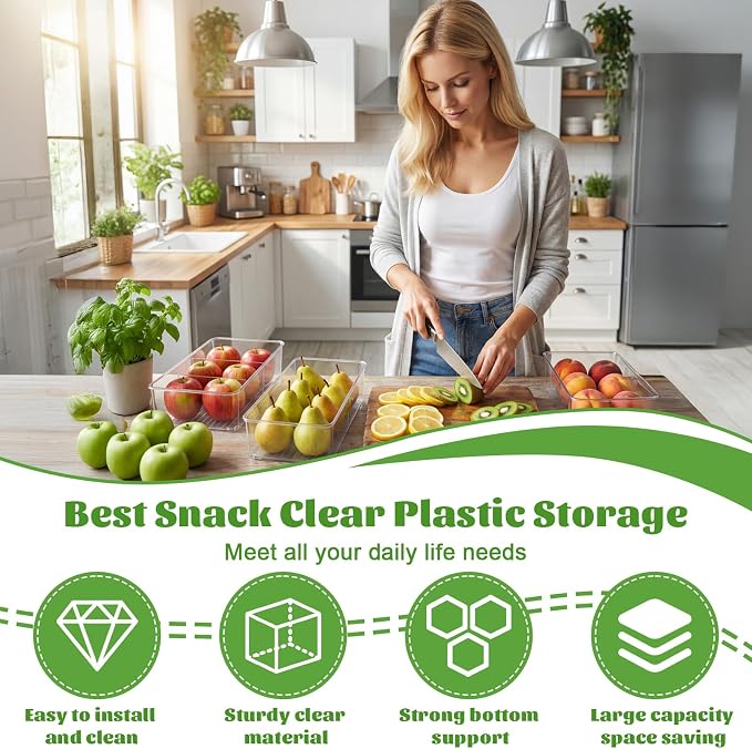 Mifoci 16 Pcs Snack Pantry Organizer Storage for Shelf,Large,Divider