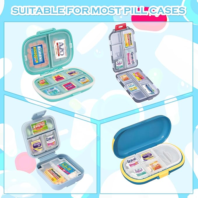 482Pcs Medicine Stickers for Pill Organizers, Pre-Cut Quality Travel Daily Medication Organizer Stickers of Brands, 47 Sheets Pill Box Lables Stickers