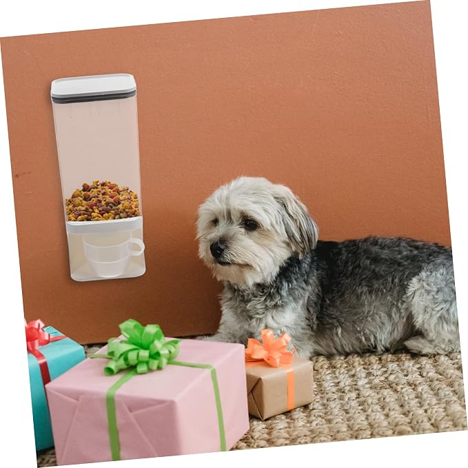BESPORTBLE Pet Food Storage Wall-mounted Dispenser for Dogs and Cats Airtight and Moisture Food Storage Case