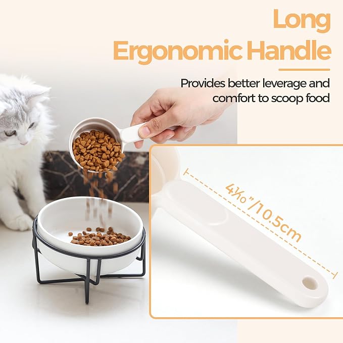 ComSaf Dog Food Scoop 1/2 Cup, Pet Food Measuring Cup for Dogs and Cats | Pet Food Scooper, Half-Cup Portion Measure, Long Handle, Dry Kibble, Multi-Pet Feed Portions, Dishwasher Safe
