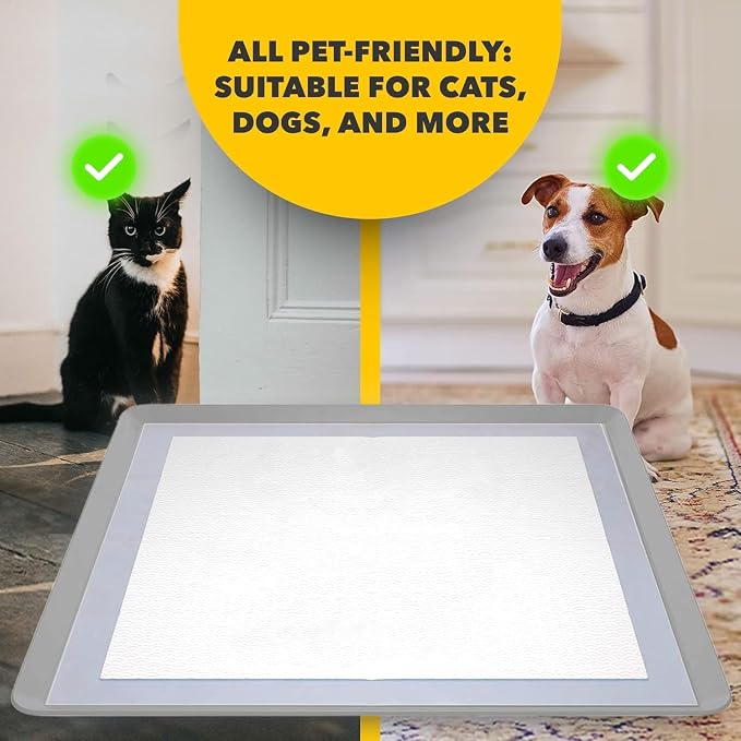 Dog Pee Pad Holder - Fits Up to 24” x 24” Pee Pad - 1 Pack - Light Grey | Stable Grip, Soft Edges, Quick Wipe Silicone Surface, Dog Pad Holder for Indoor Flooring Protection