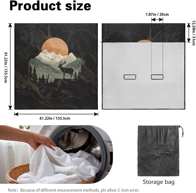 Renewold Dog Car Back Seat Covers Car Rear Bench Towel Seat Covers for Dogs Cats Universal Fit Most SUV Van Sedan Truck Blanket Pads for Running Gym Swimming Mountain Deer Camping Mat