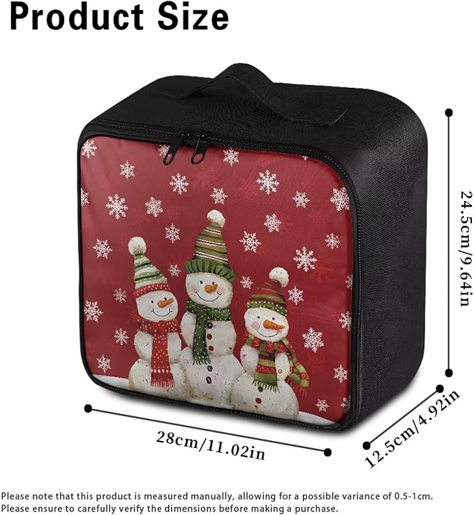 Emergency Kit Bag First Aid Christmas Snowman Red Built with Abrasion-Resistant Medic Bag for Pet Friendly Breathable Construction Easy Access