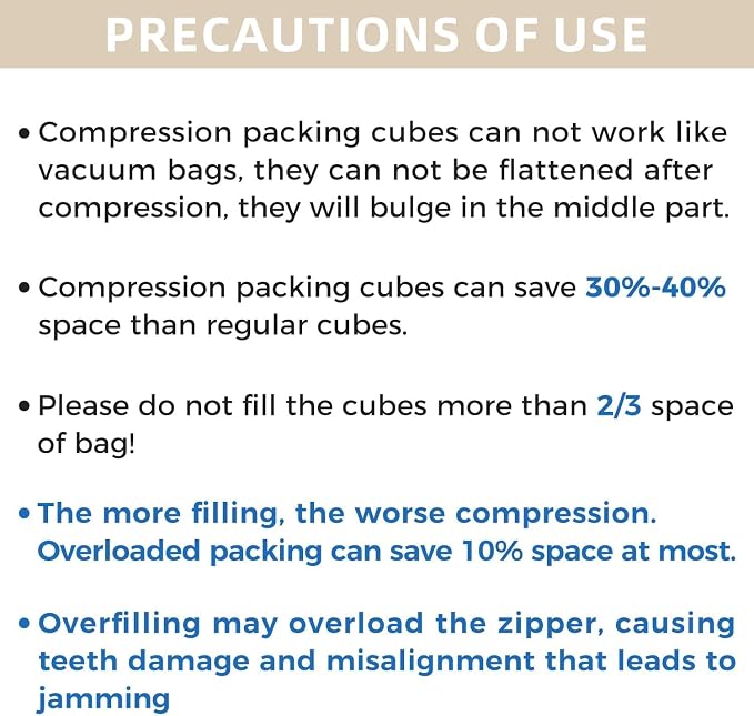 BAGAIL 4 Set/6 Set/8 Set Compression Packing Cubes Travel Accessories Expandable Packing Organizers(Purple HalfMesh 6 Set)