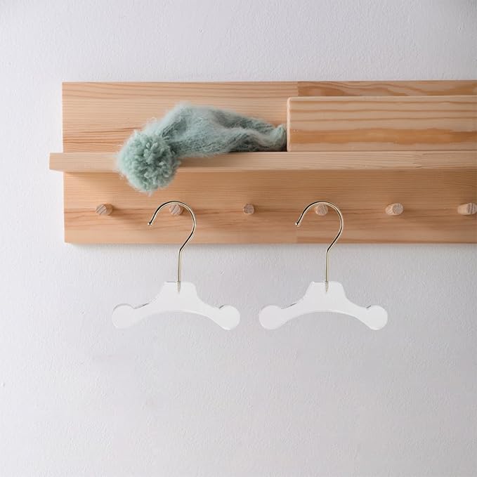 2pcs Acrylic Pet Clothes Hangers for Puppy and Dog, Mini Sturdy Garment Rack, Handy Organizer for Hanging and Storing Pet Clothes, Not Easy to Deform
