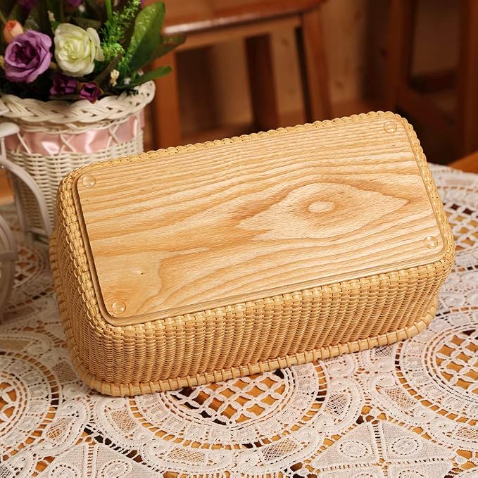 Basket Natural Rattan Wooden Storage Box -Cane-on-cane weave Nantucket Basket– Cabinet and Shelf Basket Organizer with - Multi-Purpose Organizer | Cane-on-cane weave, Nantucket Basket, Cabinet and Shelf Organizer, Multi-Purpose Organizer