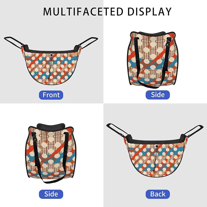 Dot Plaid Car Seat Organizer-Backseat Storage Bag for Travel | Waterproof Durable. Holds Snacks Gear Essentials. Fits Most Cars.
