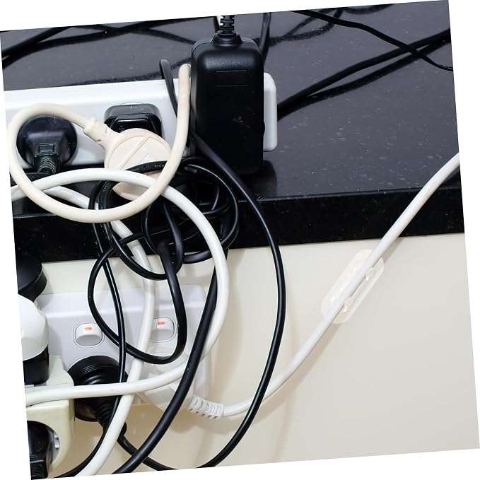 HOMSFOU 10pcs Acrylic Cable Organizer Wire Management for Home Installation Cord Holder for Appliances Compact Reusable Design