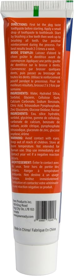 Paw Ready From Doggy Breath to Doggy Fresh Dog Dental Care Enzymatic Toothpaste for Dogs | Cleans Teeth and Freshens Breath | Safe for Puppies, Clinical Care, Bacon Cheese Flavor - 1 Pack 70g (2.5 oz)