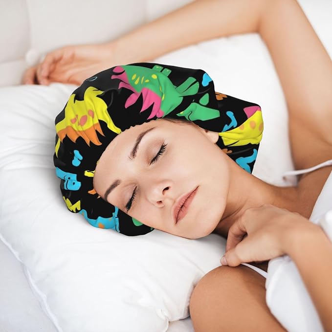 Adjustable Silk Satin Night Cap Women's Men's Sleep Cap