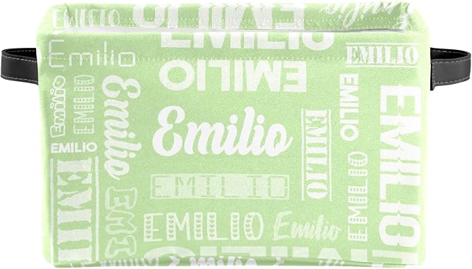 Personalized Toy Box Storage Bins for Boys Girls with Name, Kids Custom Storage Basket Cubes Organizer with Handles, Shelf Closet Storage Baskets Bin Customized Gift, 1 Pack