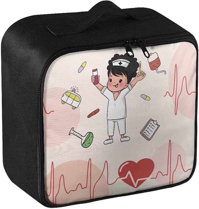 Nurse Medical Bag Empty Medium Cute First Aid Bag Empty Travel Medicine Bag Medical Supplies Organizer Bag Portable Kit for Traveling Car Camping Hiking School Student Dorm