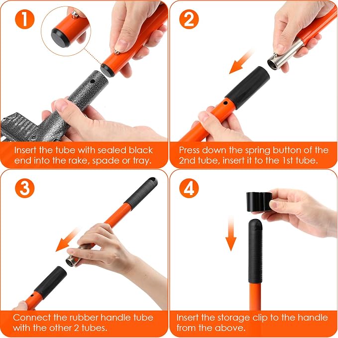 Pooper Scooper, Long Handle Dog Poop Scooper for Medium Small Dogs | Heavy Duty, Pet Supplies Metal Tray Rake Spade,Stainless Steel,Rust-Resistant, 37"+ Handle No Bend, Use on Grass Dirt Gravel