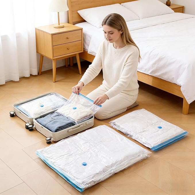 Of 11 Vacuum Compression Bags with Hand Pumps for Space Saving Clothes Storage and Efficient Wardrobe Organization Clothes Storage