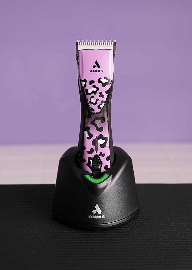 Andis 561458 Pulse Zr II Gabriel Feitosa Edition 5-Speed Detachable Blade Clipper, Cordless Animal/Dog Grooming, Removable Lithium Ion Battery, LED Charge Light, Wild Colorway