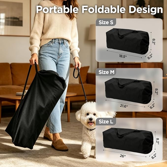 Portable Soft Small Dog Crate Collapsible Pet Travel Kennel S(26"x18"x18")