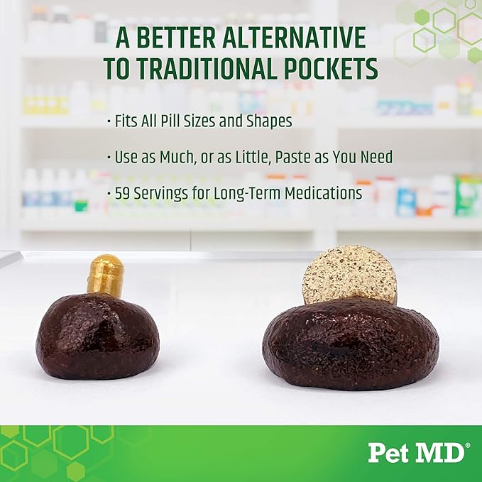 Pet MD Wrap A Pill Bacon Flavor Pill Paste for Dogs - 4.2 oz | Make a Pocket or Pouch to Hide Pills & Medication