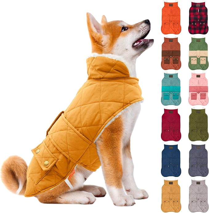 KYEESE Waterproof & Windproof Dog Coat for Small Dogs Puffer Jacket