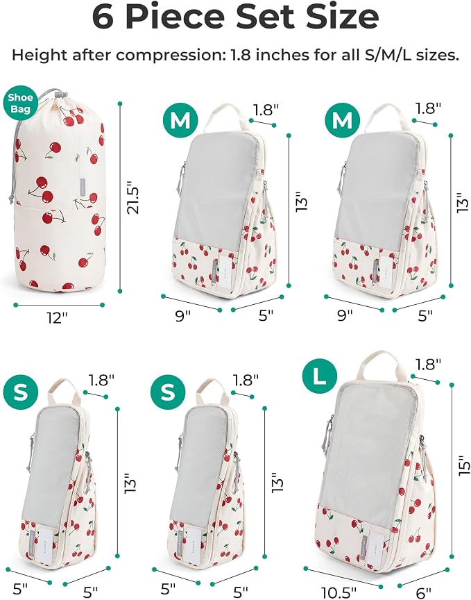 BAGSMART Compression Packing Cubes for Travel Essentials | 14 Set /6 Set /4 Set/2 Set, Lightweight, Durable